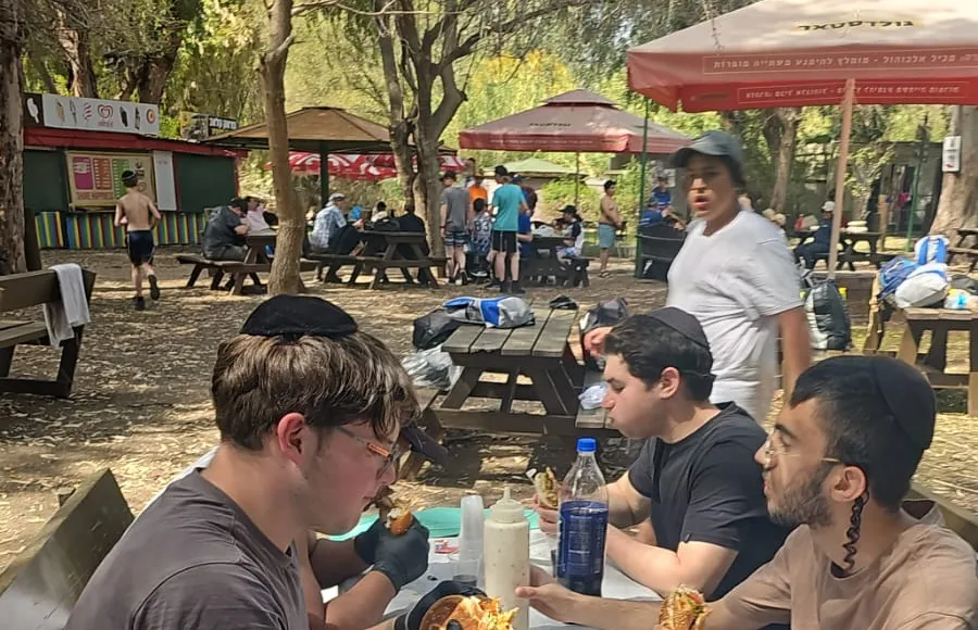 ארוחה משותפת בטבע